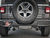 عادم خلفي من سلسلة Rebel مقاس 2.5 بوصة 409 SS من aFe مع أطراف مصقولة لسيارة Jeep Wrangler (JL) V6 سعة 3.6 لتر موديل 2018+